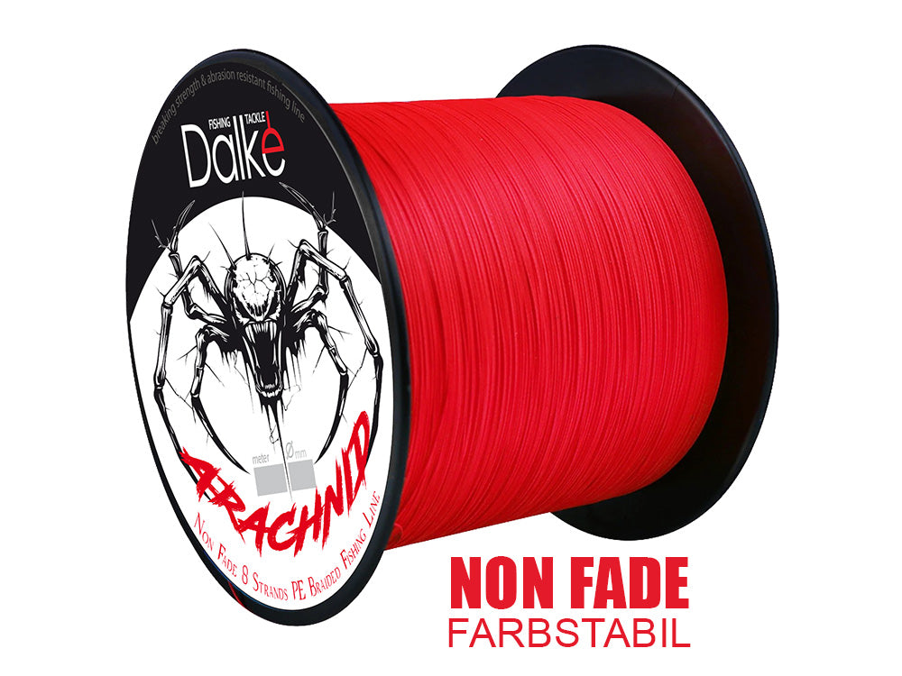Mastodont Arachnid no fade red braided fishing line / 0,55 mm - 500 Me DALKE FISHING Mastodont Arachnid no fade red braided fishing line / 0,55 mm - 500 Me DALKE FISHING